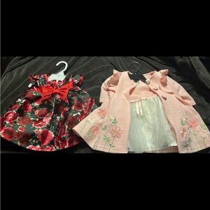 Floral Dress and Pink Jacket Set